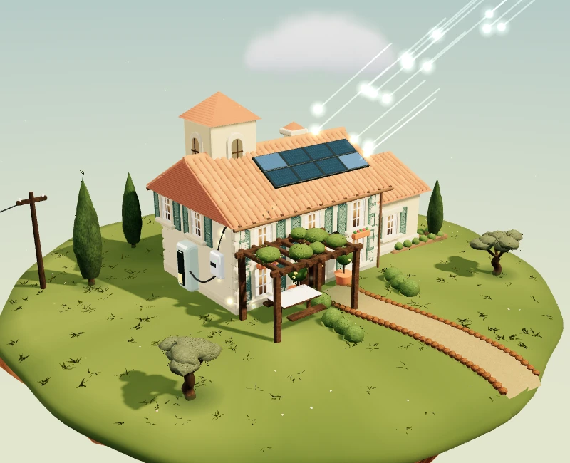 La casa fotovoltaica Alba Energia, con pannelli e accumulo